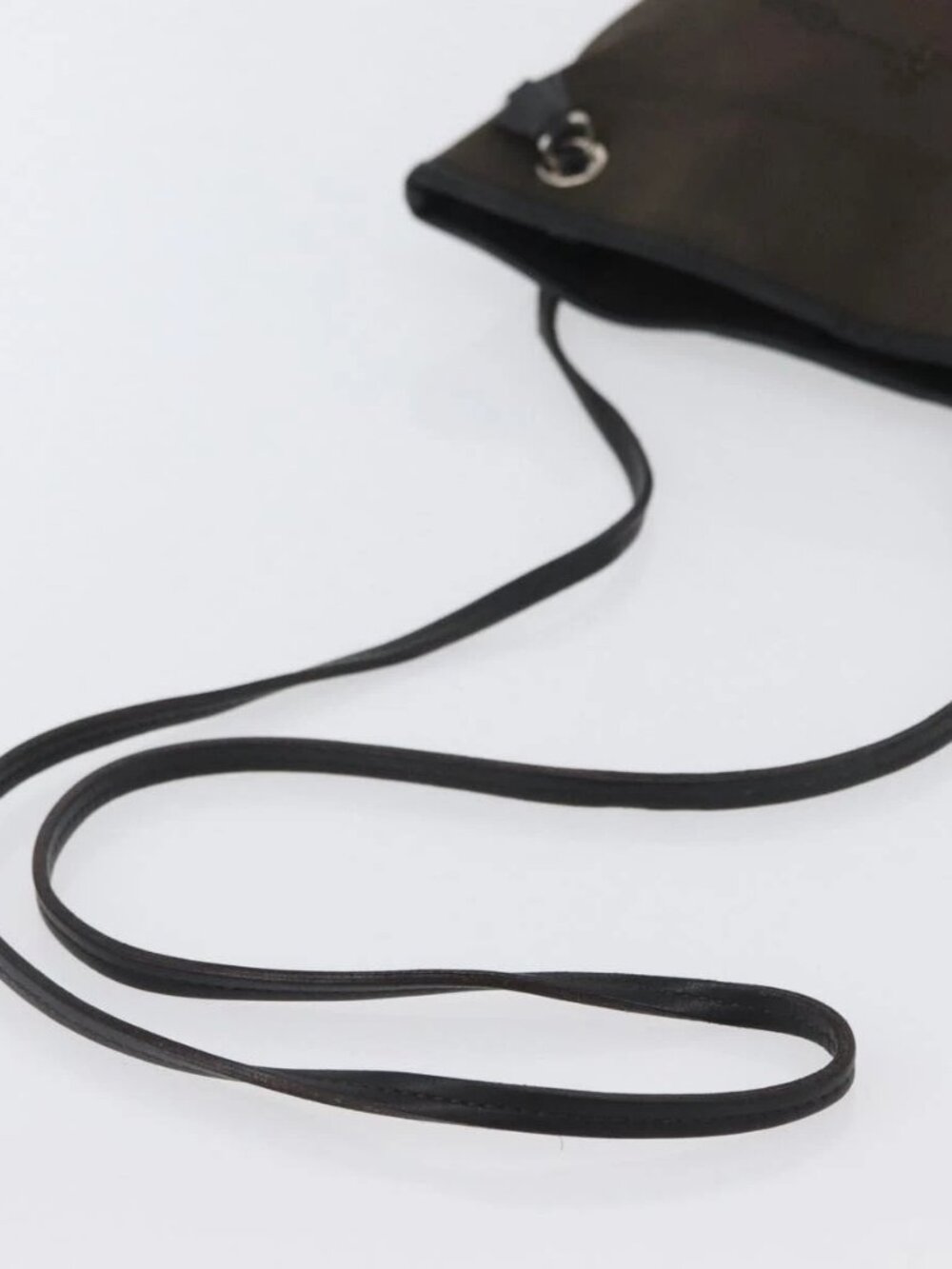 PRADA Shoulder Bag Canvas Brown Silver Auth ka2796 - Picture 7 of 14